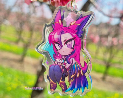 Corrupt and Redeemed Star Guardian Xayah and Rakan | Double sided League of Legends Acrylic Keychains