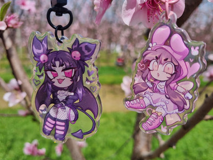 My Melody and Kuromi Fanrio Acrylic Keychains