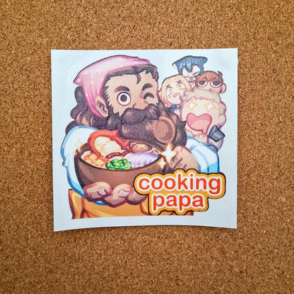 Cooking Papa Premium Vinyl Sticker Peeker | Dungeon Meshi