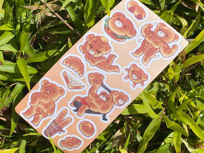 Beefy Bread Bears Sticker Sheet