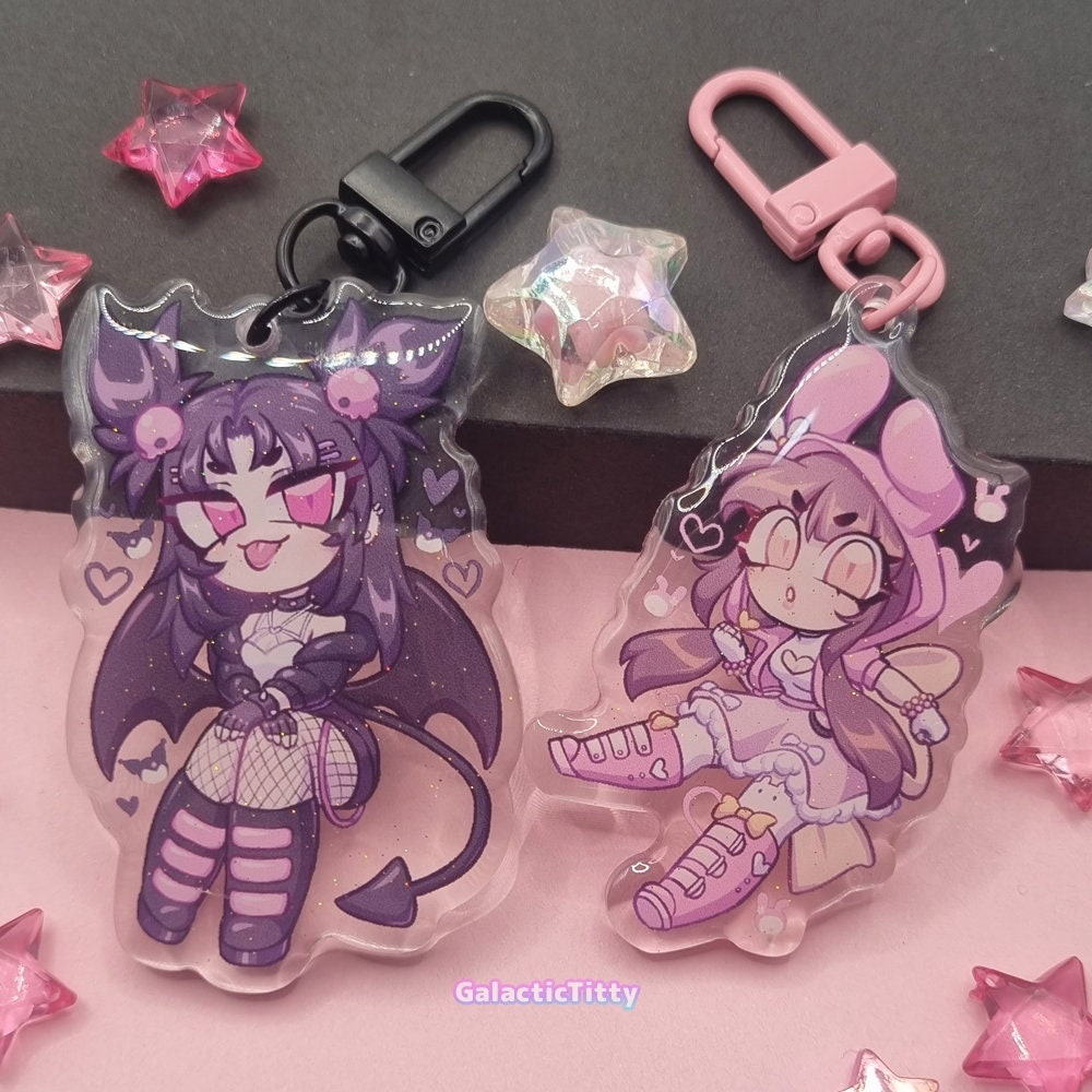 My Melody and Kuromi Fanrio Acrylic Keychains