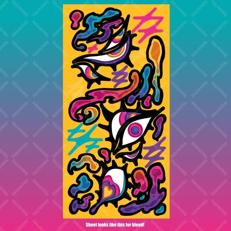 Prismatic goop - Original Sticker Sheet