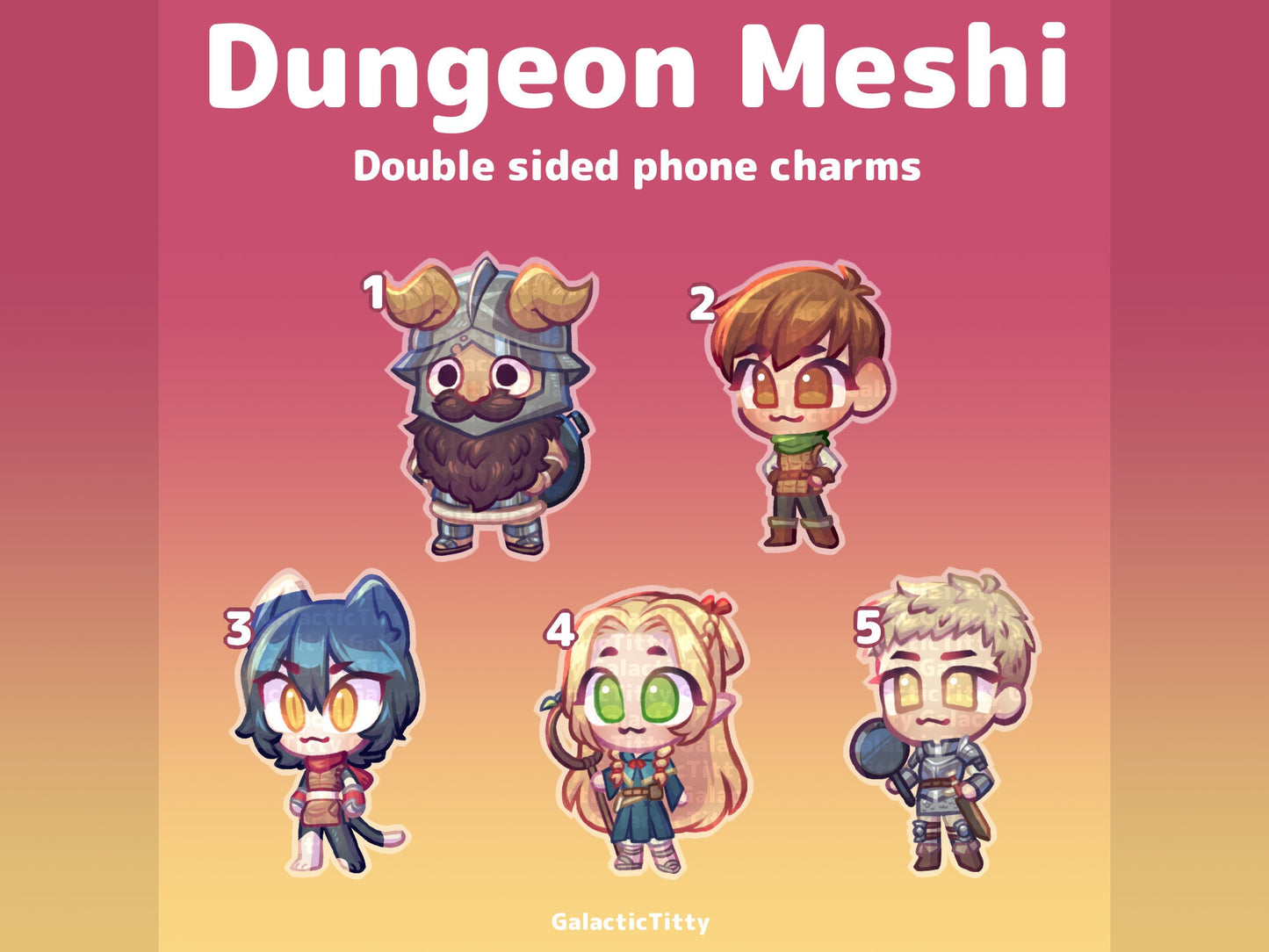 Dungeon Meshi mini phone charms