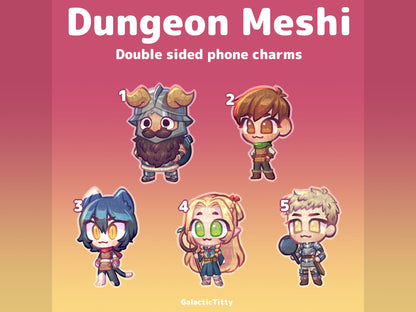 Dungeon Meshi mini phone charms