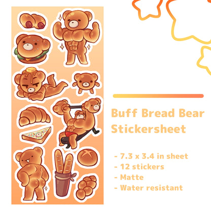 Beefy Bread Bears Sticker Sheet