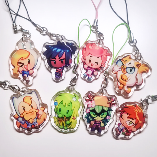 Fionna and Cake fan made phone charms