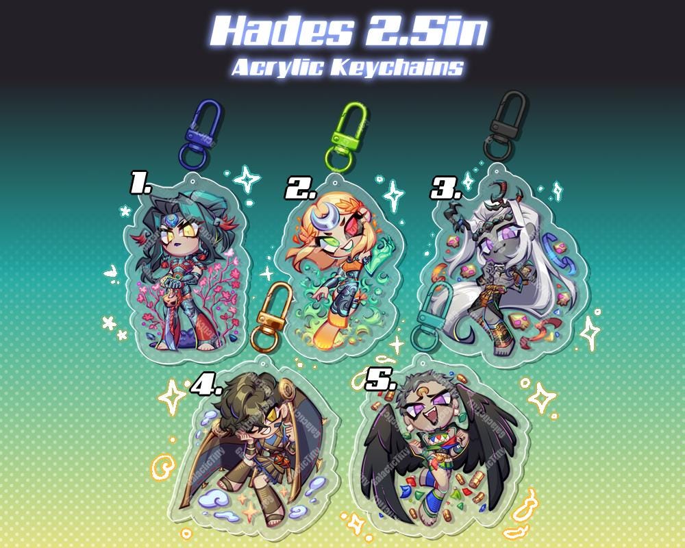 Hades 2 Inspired Acrylic Keychains