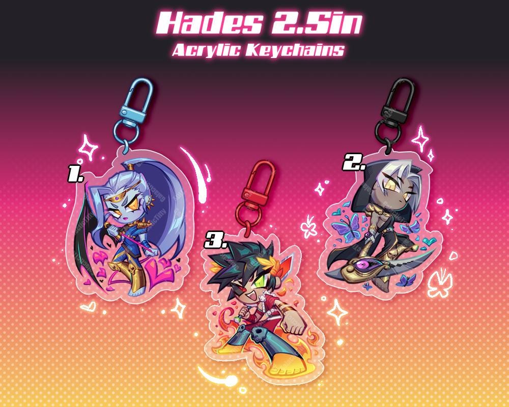 Hades inspired Acrylic Keychains
