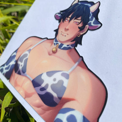 Man Milkers Cow bikini Vinyl Peekers