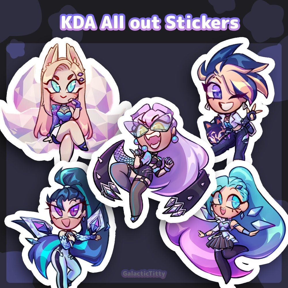 KDA All Out Stickers