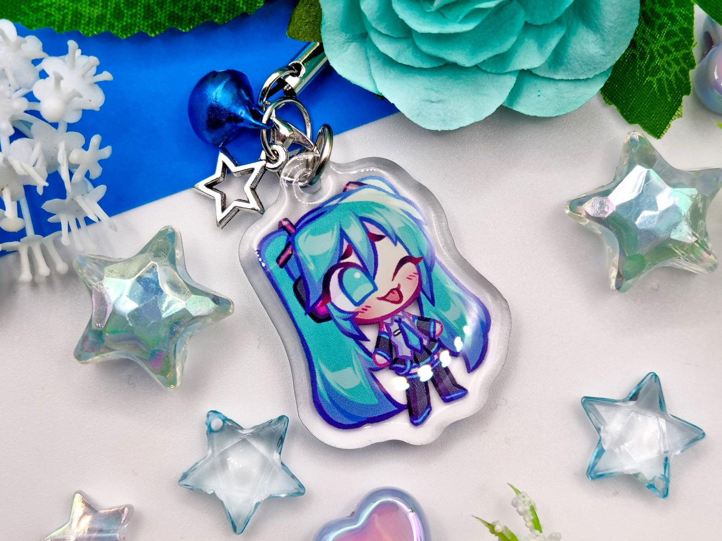 Miku Hatsune Vocaloid Mini Phone Charm 1.5 inches | Read desc