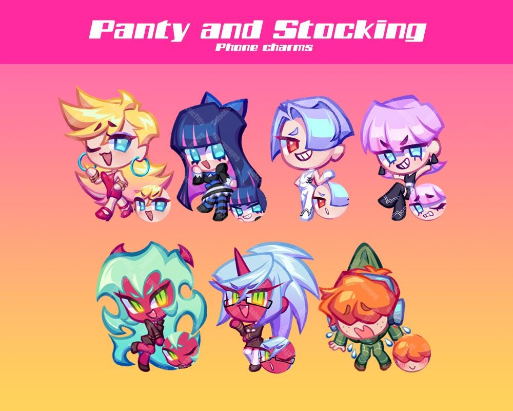 Panty and Stocking fan made phone charms