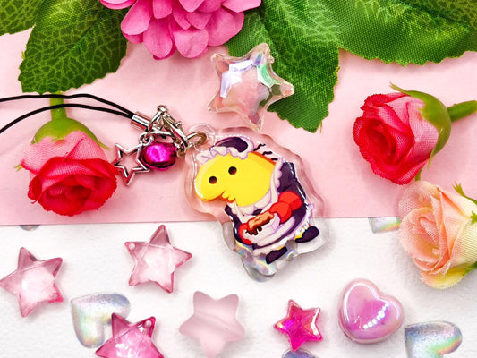 Maid Charlie DOUBLE SIDED mini phone charm limited 1.5 inches | Read desc